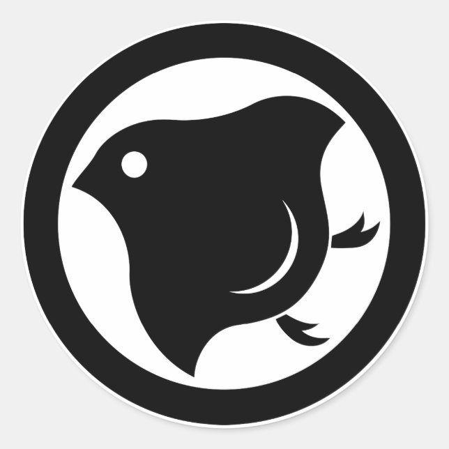 Adesivo Redondo Plover em círculo (Frente)