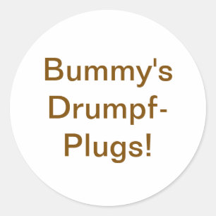 Adesivo Redondo Plugues Drumpf de Bummy Yum por Jeff Hankamer Artj