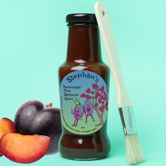 Adesivo Redondo Plum Pals Engraçado Cartoon Preserva Curva e Mais (Criador carregado)