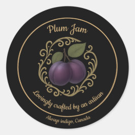 Adesivo Redondo Plum Velvet – Gourmet Jam Label
