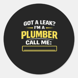 Adesivo Redondo Plumber Advertising Sticker