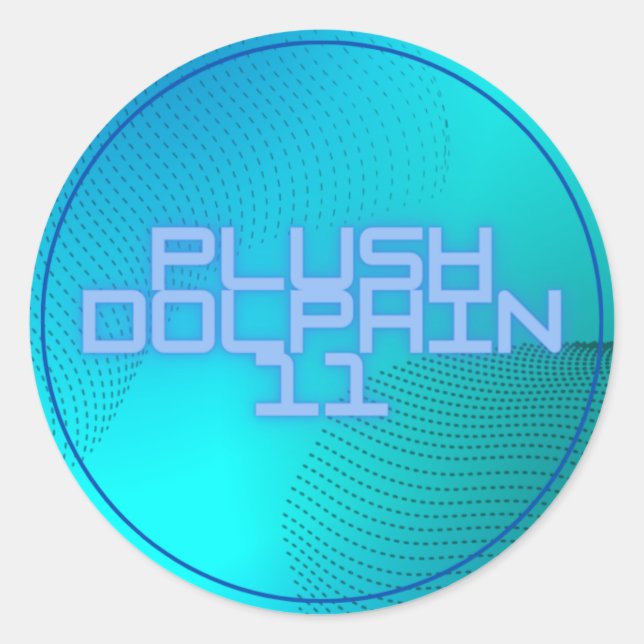 Adesivo Redondo Plushdolphin11 Round Sticker (Frente)