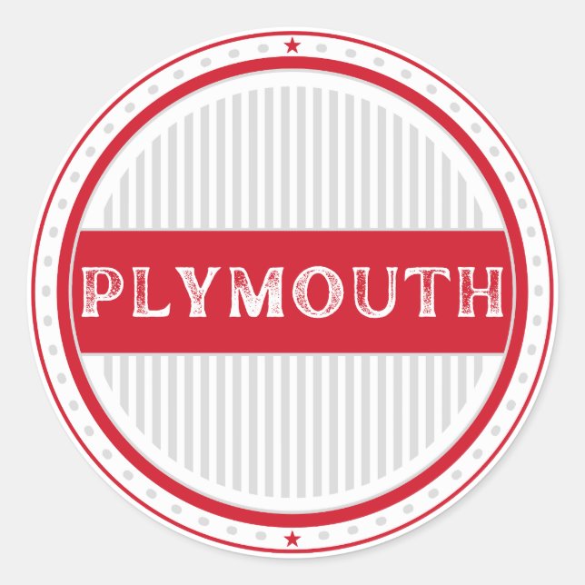 Adesivo Redondo Plymouth City Pride Emblem – English Identity (Frente)