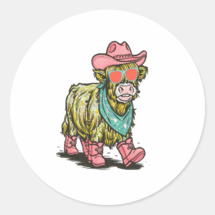 Adesivo Redondo Png de Vaca do Terreno Superior Cujo Oeste