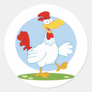 Adesivo Redondo png_white- galinha CARTOON HEN CHICKEN FAZENDA ANI