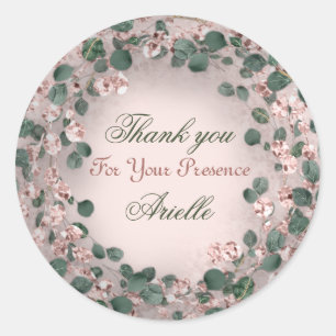 Adesivo Redondo Pó de Hortelã de Eucalipto de Aniversário de Agrad