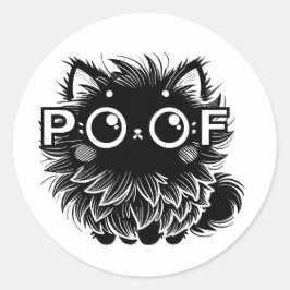 Adesivo Redondo Pobre Cat