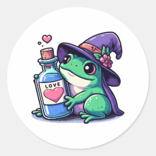 Adesivo Redondo Poção de amor brutal de Kawaii