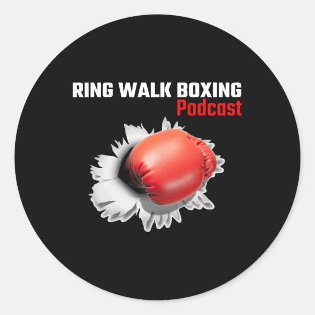 Adesivo Redondo Podcast de boxing Walk (Frente)