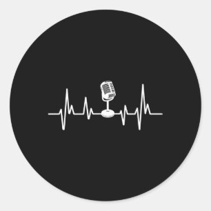 Adesivo Redondo Podcast do Podcaster Hebeat