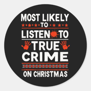 Adesivo Redondo Podcast Natal do Mistério de Assassinato - Mais Pr