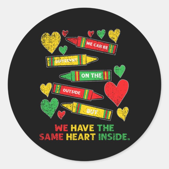 Adesivo Redondo Pode Ser Diferente No Mês De História De Preto Ext (Frente)