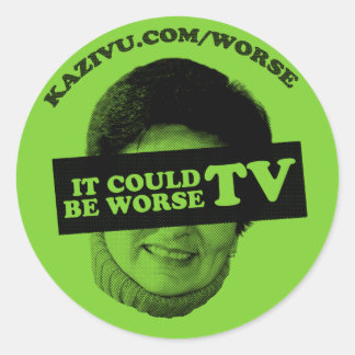 Adesivo Redondo Pode Ser Pior Vinheta De TV - Personalizada