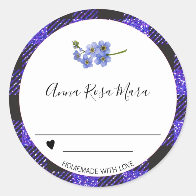 Adesivo Redondo *~* Pode uva AP30 Buffalo Gingham Homemade Heart (Frente)