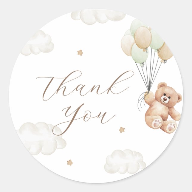 Adesivo Redondo Podemos Esperar Chá de fraldas Neutro De Gênero (Frente)