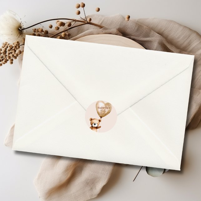 Adesivo Redondo Podemos Esperar Chá de fraldas Neutro De Gênero (We Can Bearly Wait Gender Neutral Baby Shower Classic Round Sticker)