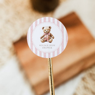 Adesivo Redondo Podemos Esperar Elegante de Chá de fraldas Elegant