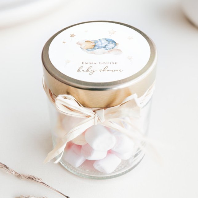 Adesivo Redondo Podemos Esperar O Teddy Bear No Chá de fraldas Da  (Criador carregado)