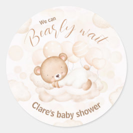 Adesivo Redondo Podemos Esperar Os Chás de fraldas Neutros