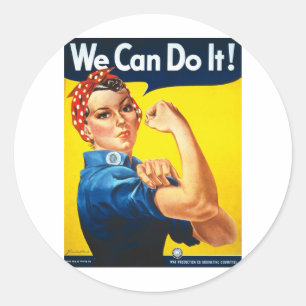 Adesivo Redondo Podemos Fazer Isso! Rosie the Riveter
