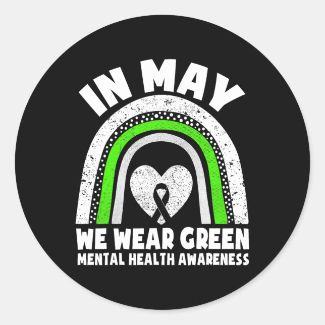 Adesivo Redondo Podemos Vestir a Consciência Mental Verde Ri Verde (Frente)