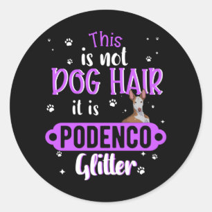 Adesivo Redondo Podenco Greyhound Dog Funny Dift Idea