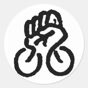 Adesivo Redondo Poder da bicicleta!