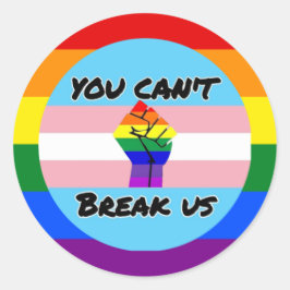 Adesivo Redondo Poder transgênero