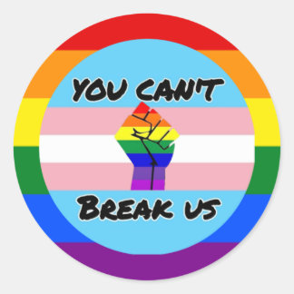 Adesivo Redondo Poder transgênero