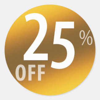 Adesivo Redondo Poderoso sinal de 25% OFF SALE | Ouro