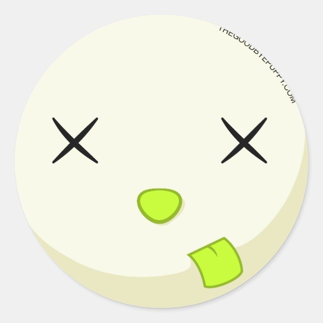 Adesivo Redondo Poe Face Sticker (Frente)