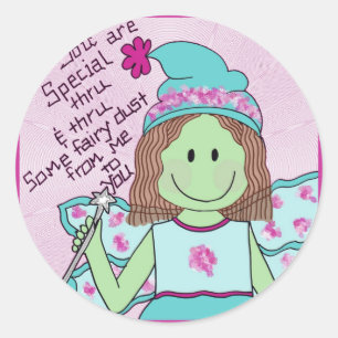 Adesivo Redondo Poeira de fada mágica