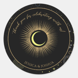 Adesivo Redondo Poeira Mística Celestial Preta