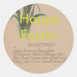 Adesivo Redondo Poema 1939 da páscoa