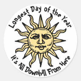 Adesivo Redondo Poema de Solstício de Verão