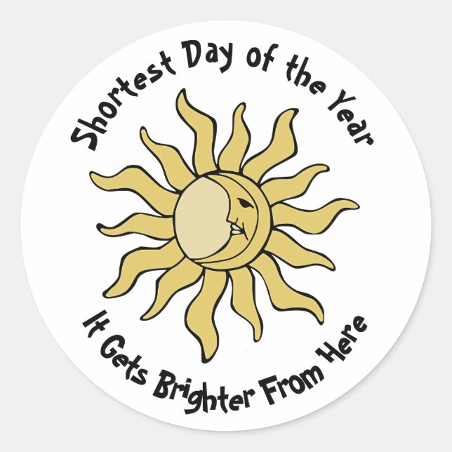 Adesivo Redondo Poema do Solstício de inverno (Frente)