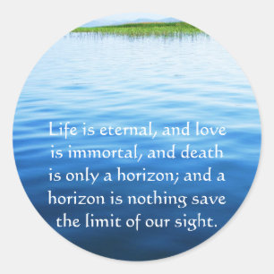 Adesivo Redondo Poema Sobre a Morte - Citação Inspiradora de Largu