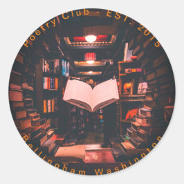 Adesivo Redondo Poetry Club Sticker