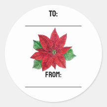 Poinsettia Gifting Stickers