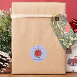 Adesivo Redondo Poinsettia Gifting Stickers - Lavanda