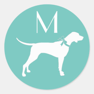 Adesivo Redondo Pointer Dog Puppy English Setter
