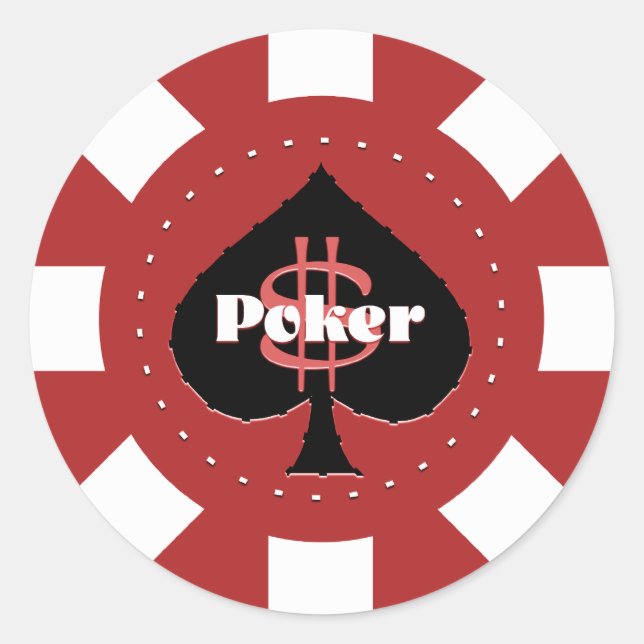Adesivo Redondo Poker Chip Stickers (Frente)