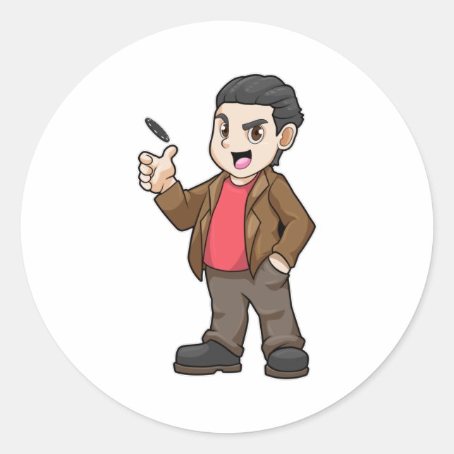 Adesivo Redondo Poker com amigos (Frente)