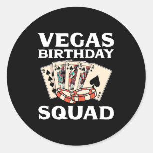 Adesivo Redondo Poker Lover Poker Birthday Squad