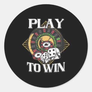 Adesivo Redondo Poker Play To Win