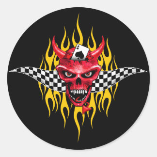 Adesivo Redondo Poker Racing Team Sticker