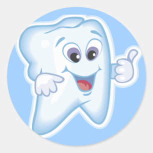 Adesivo Redondo Polegares acima para a higiene dental!