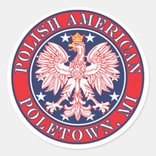 Adesivo Redondo Poletown Michigan Polska