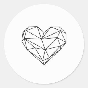 Adesivo Redondo Poli baixo coração