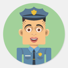 Adesivo Redondo Policia